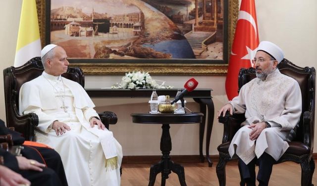 Ankara’da Önemli Ziyaret: Arpaguş, Papa 14. Leo’yu Diyanet’te Ağırladı
